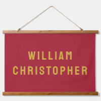 Banner de nombre personalizado arte de pared de en