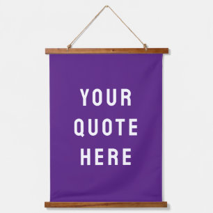 Tapiz Con Marco De Madera Banner personalizado morado personalizado de tu mu