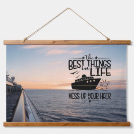 Tapiz Con Marco De Madera Barco de crucero