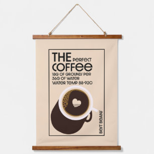 Tapiz Con Marco De Madera Barista Coffeeshop