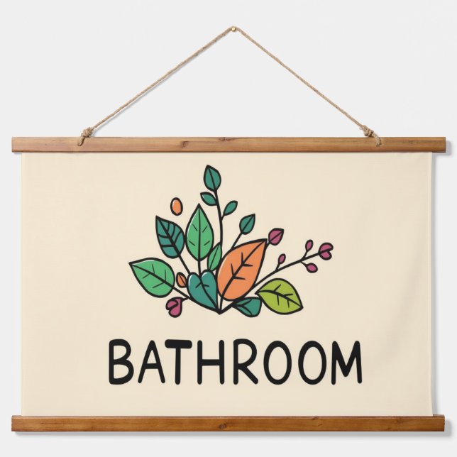 Tapiz Con Marco De Madera BATHROOM Wall Tapestry (Anverso )