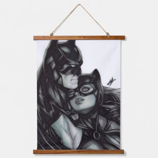 Tapiz Con Marco De Madera Batman & Catwoman ~ Bruce wayne & Selina Kyle