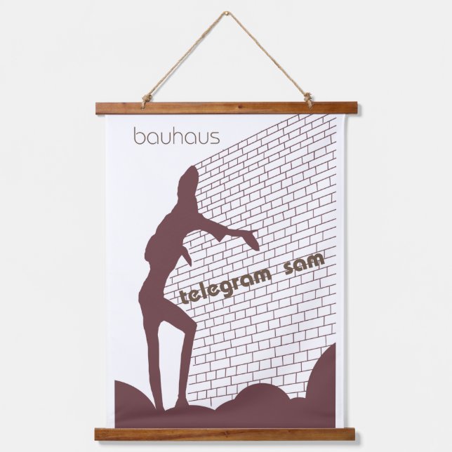Tapiz Con Marco De Madera Bauhaus Telegram Sam Poster Art (Anverso)