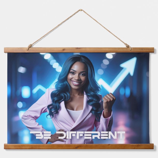 TAPIZ CON MARCO DE MADERA BE DIFFERENT (Anverso )