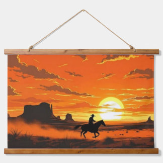 Tapiz Con Marco De Madera Beauty landscape western style