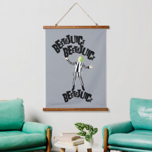 Tapiz Con Marco De Madera Beetlejuice Beetlejuice Beetlejuice