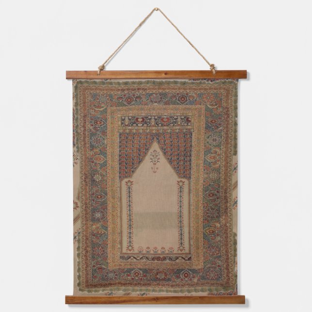 Tapiz Con Marco De Madera Beige Brown, una alfombra turca (Anverso)