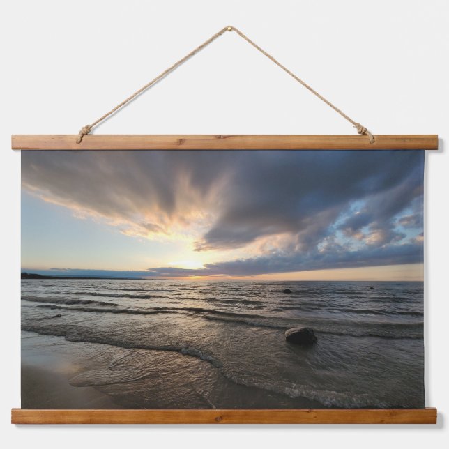 Tapiz Con Marco De Madera Belleza del atardecer (Anverso )