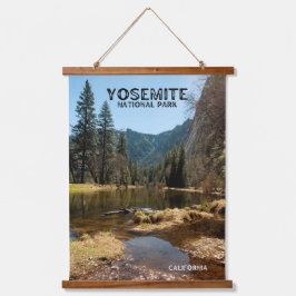 Tapiz Con Marco De Madera Belleza del Parque Nacional Yosemite