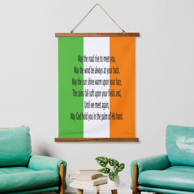 Tapiz Con Marco De Madera Bendición irlandesa (Sala de estar)
