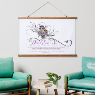 Tapiz Con Marco De Madera Bendita Pascua