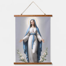 Bendita Virgen María Cristiana Católica Colgando T