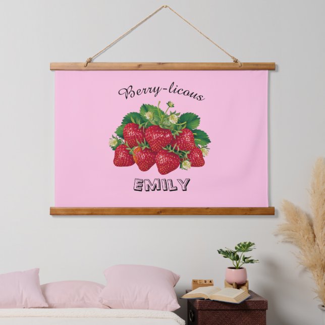 Tapiz Con Marco De Madera Berry-licous (Dormitorio)