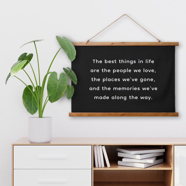 Tapiz Con Marco De Madera Best Things in Life Black Quote Landscape (Subido por el creador)