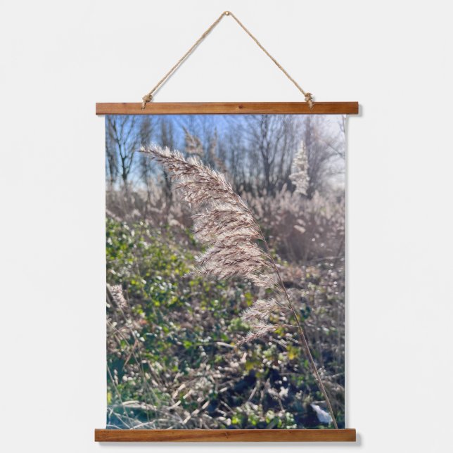 Tapiz Con Marco De Madera Bienvenida de otoño. (Anverso)