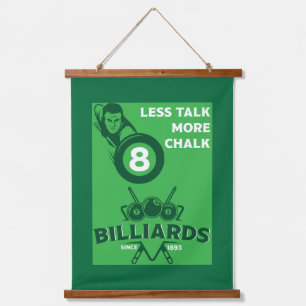 Tapiz Con Marco De Madera Billares de bolsillo vintage