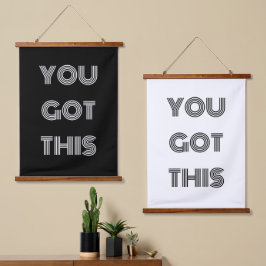 Tapiz Con Marco De Madera Black Personalizado TIENES ESTE Motivacional Post