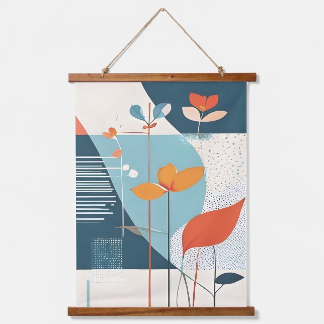 Tapiz Con Marco De Madera Bloom mínimo (Anverso)