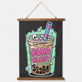 Tapiz Con Marco De Madera Boba Blast – ¡Bebe o Muere! 