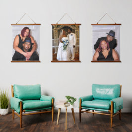 Tapiz Con Marco De Madera Boda