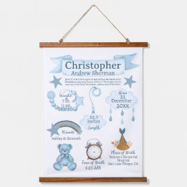 Tapiz Con Marco De Madera BOHO Nacimiento Recién Nacido Nacido Nacido Nacido