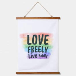 Tapiz Con Marco De Madera Bold Pride Rainbow Wall Poster