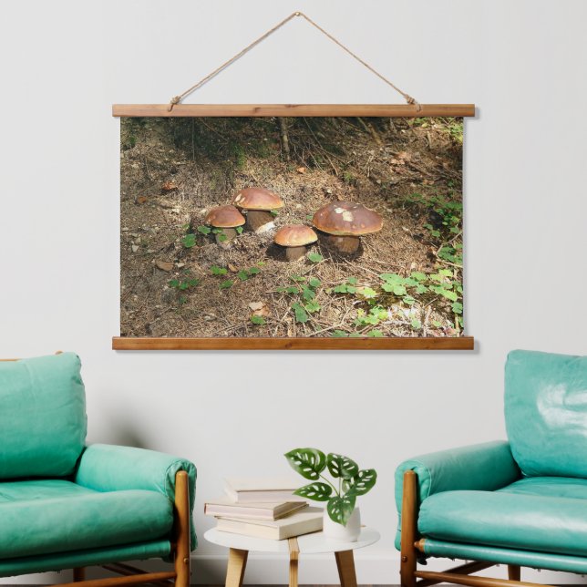 Tapiz Con Marco De Madera boletus (Sala de estar)