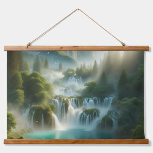 Tapiz Con Marco De Madera Bonitas vistas al río y a la cascada