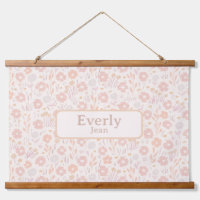 Bonito Flores Blandas Personalizado Nombre del beb