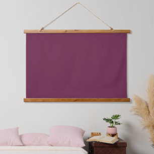 Tapiz Con Marco De Madera Borgoña sólida 36"x26" horizontal
