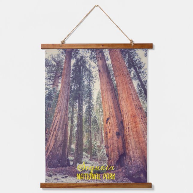 Tapiz Con Marco De Madera Bosque Sequoia (Anverso)