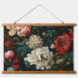 Tapiz Con Marco De Madera Botánica de Everglow Noel Florals