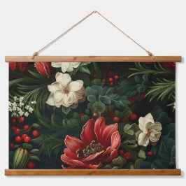 Tapiz Con Marco De Madera Botánica de Everglow Noel Florals