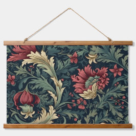 Tapiz Con Marco De Madera Botánica del Jardín Morris de Invierno