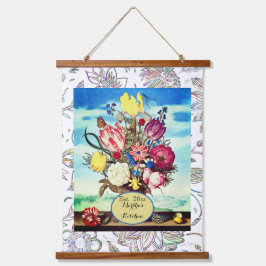 Tapiz Con Marco De Madera Bouquet en flor