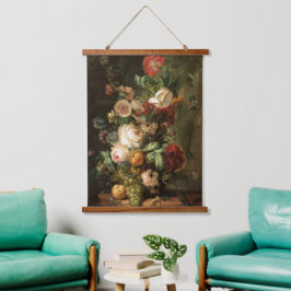 Tapiz Con Marco De Madera Bouquet vintage de flores