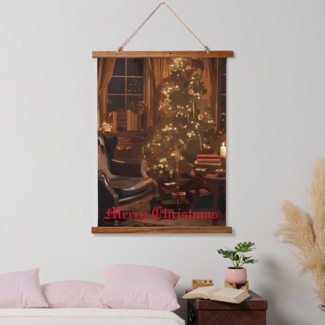 Tapiz Con Marco De Madera Brillo festivo (Dormitorio)