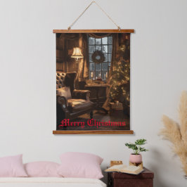 Tapiz Con Marco De Madera Brillo festivo