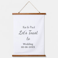 Brindemos por la boda nombre fecha pareja sencilla