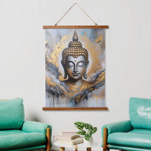 Tapiz Con Marco De Madera Buda iluminado