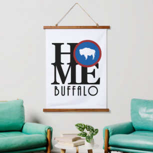 Tapiz Con Marco De Madera Buffalo HOME Wyoming