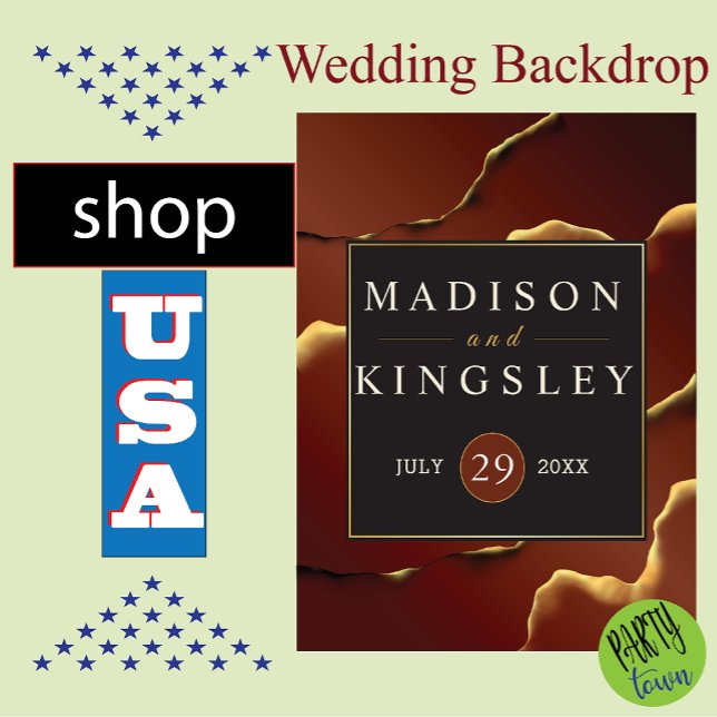 Tapiz Con Marco De Madera Burgundy Gold 🌿 elegante Boda abstracto ( Wedding Backdrop)