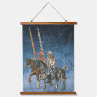 Caballo alemán vintage con lanzas