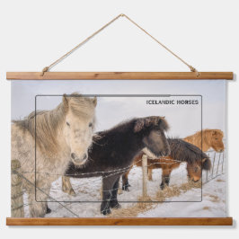 Tapiz Con Marco De Madera Caballos islámicos elegantes