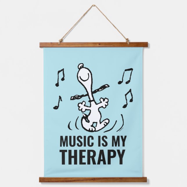 Tapiz Con Marco De Madera Cacahuetes | Baile Snoopy (Anverso)