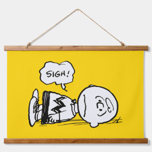 Tapiz Con Marco De Madera Cacahuetes   Charlie Brown ha caído