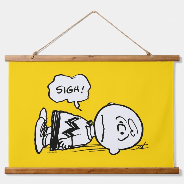 Tapiz Con Marco De Madera Cacahuetes | Charlie Brown ha caído (Anverso )