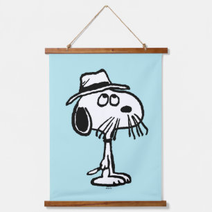 Tapiz Con Marco De Madera Cacahuetes   Hermano Spike de Snoopy