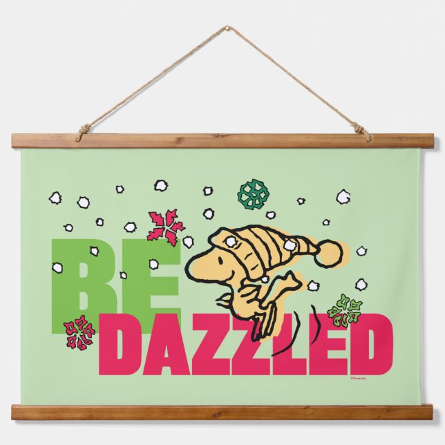 Tapiz Con Marco De Madera Cacahuetes | Navidades Woodstock se deslumbra (Anverso )