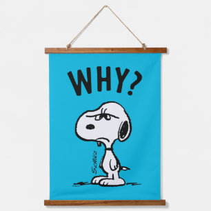 Tapiz Con Marco De Madera Cacahuetes Snoopy Se Pregunta Por Qué?